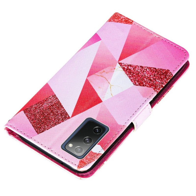 Flip Cover Samsung Galaxy S20 FE Mobilcover Lyserød Grafik
