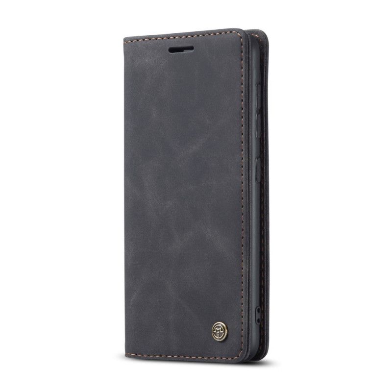 Læder Cover Samsung Galaxy S20 FE Sort Imiteret Læderetui Original