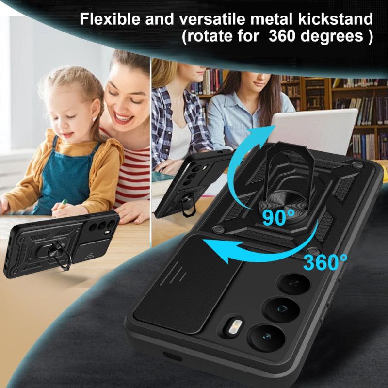 Cover Til Realme C71 Skydeligt Kameradæksel Og Stativ