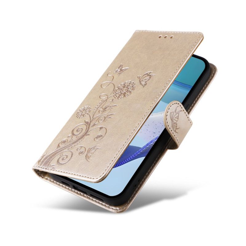 Flip Cover Realme C71 Sommerfugle Og Blomster