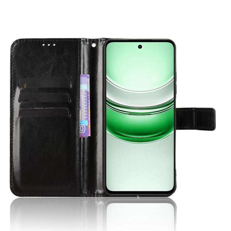 Flip Cover Til Realme C71 Prangende Kunstlæder