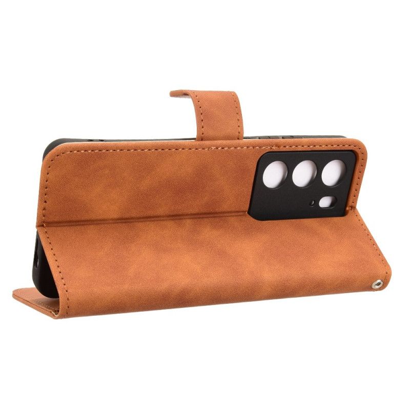 Flip Cover Til Realme C71 Ruskindseffekt