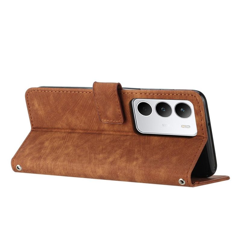 Læder Cover Realme C71 Telefon Etui Linjer