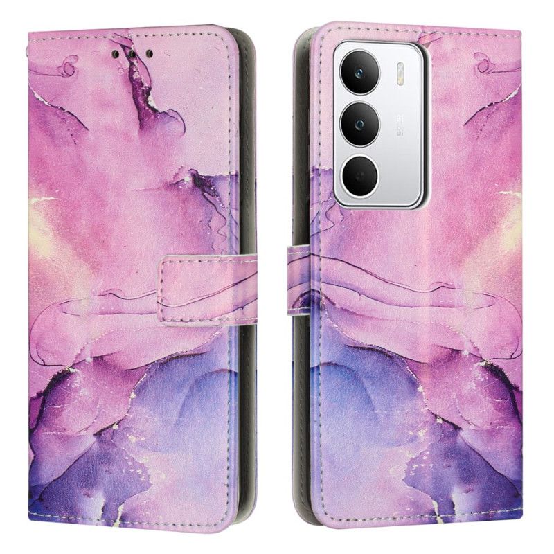 Læder Cover Realme C71 Telefon Etui Marmor
