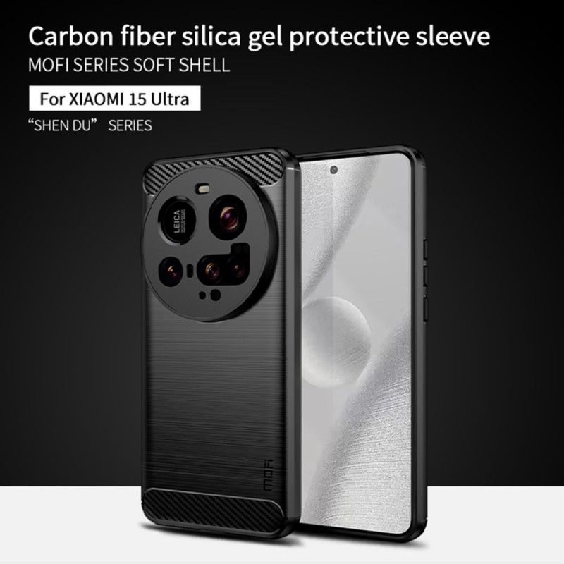 Cover Xiaomi 15 Ultra Børstet Kulfiber