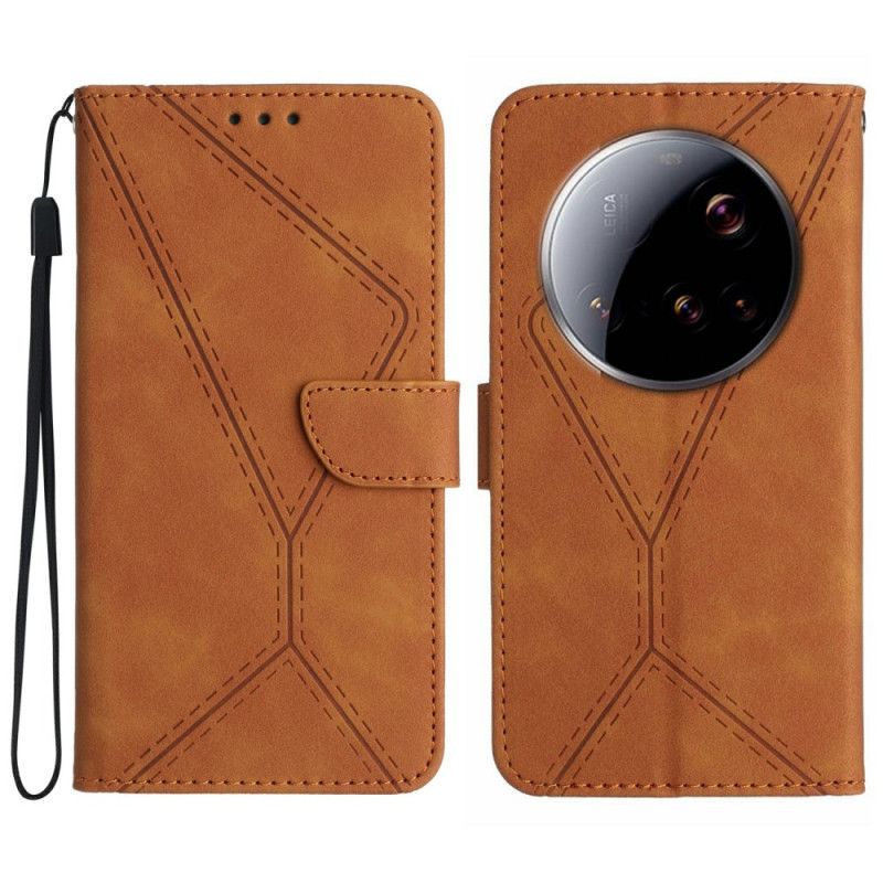 Flip Cover Til Xiaomi 15 Ultra Linjer Og Striber