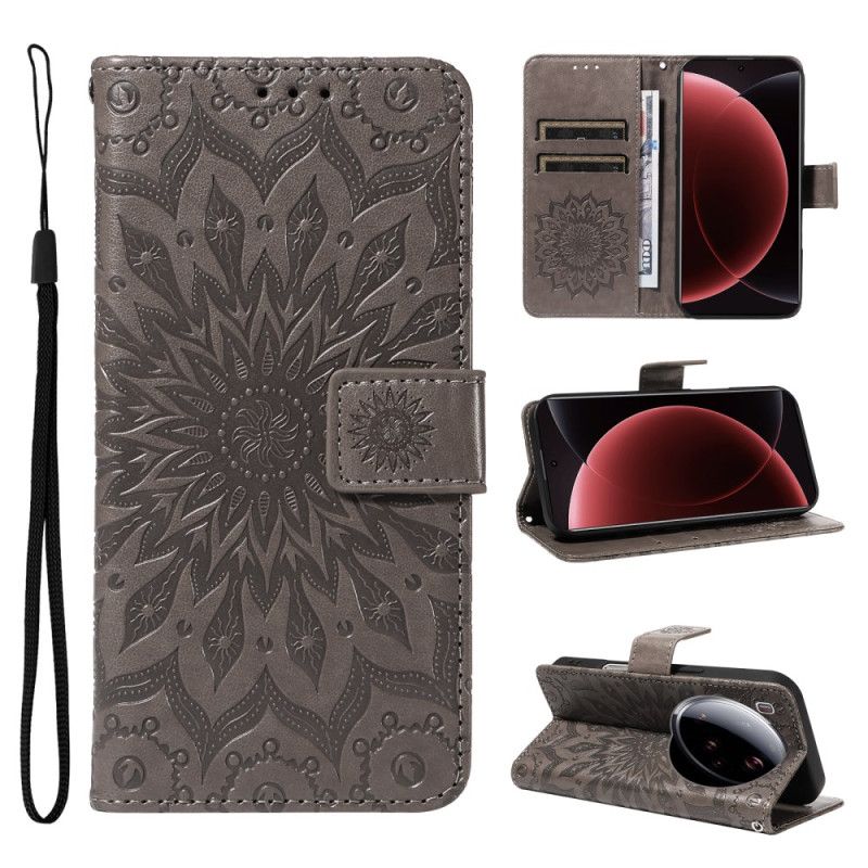 Flip Cover Til Xiaomi 15 Ultra Solsikkemønster