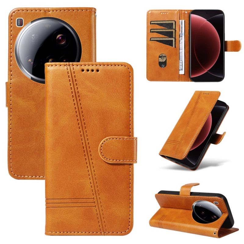 Læder Cover Xiaomi 15 Ultra Linjer