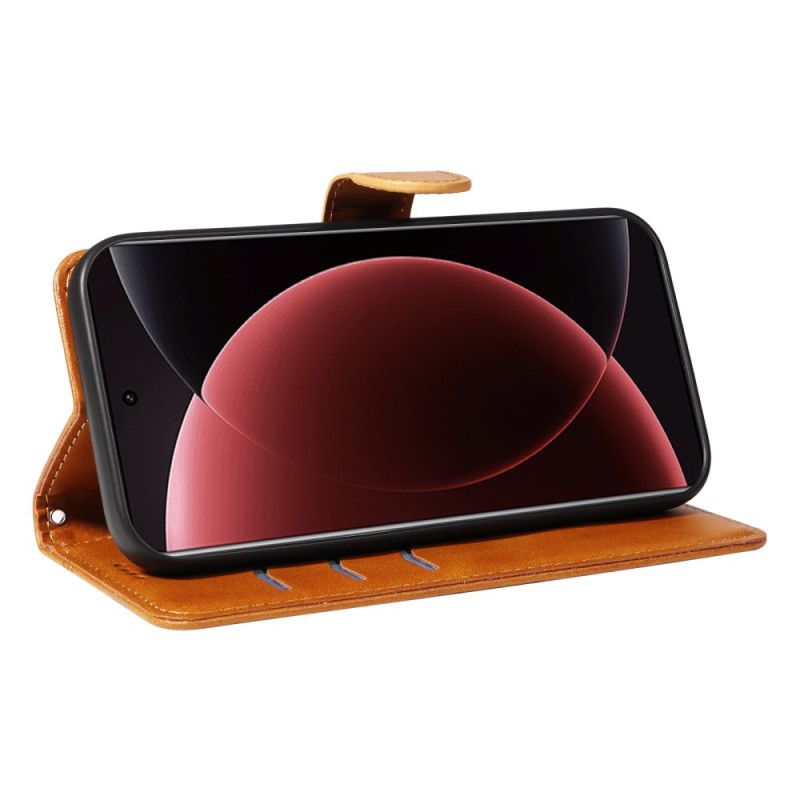 Læder Cover Xiaomi 15 Ultra Linjer