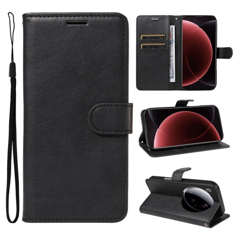 Læder Cover Xiaomi 15 Ultra Telefon Etui Almindeligt Kunstlæder