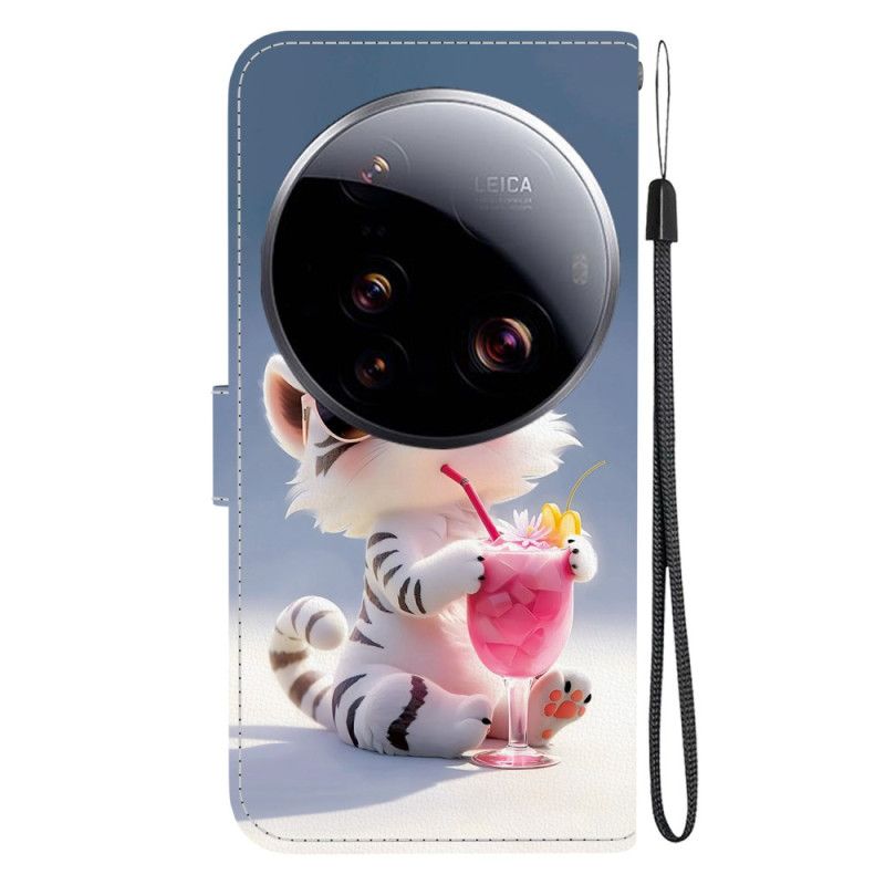 Læder Cover Xiaomi 15 Ultra Telefon Etui Tegneserietiger