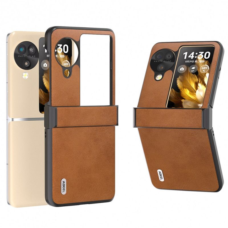 Cover Oppo Find N3 Flip Telefon Etui Abeel Lædereffekt