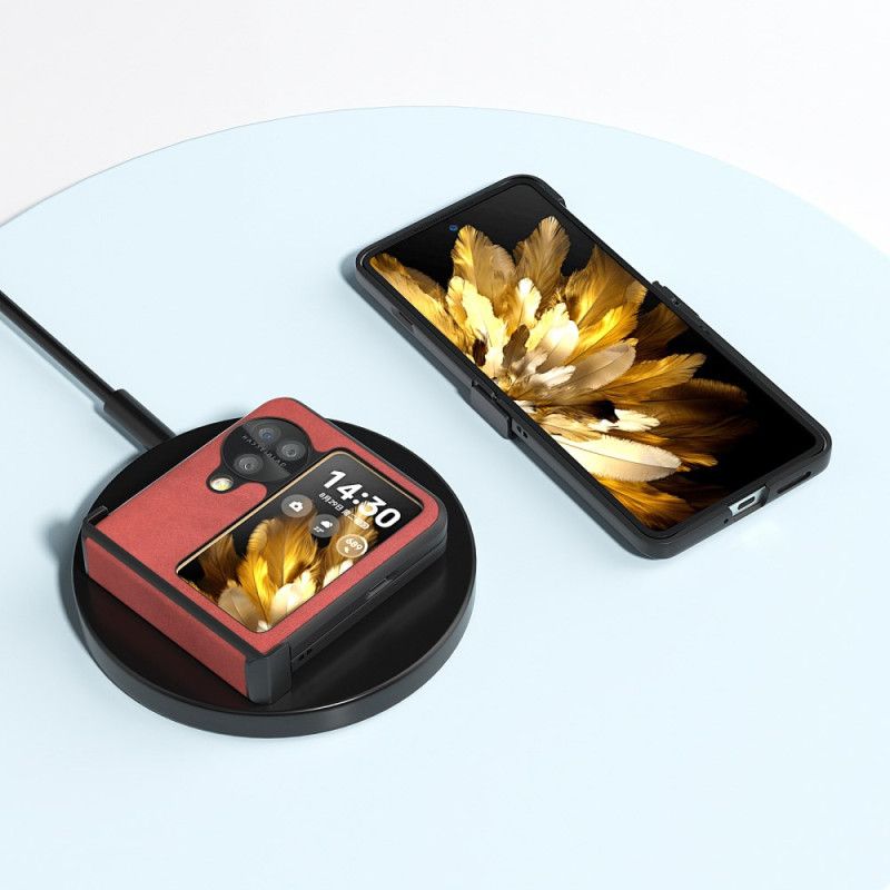 Cover Oppo Find N3 Flip Telefon Etui Abeel Lædereffekt