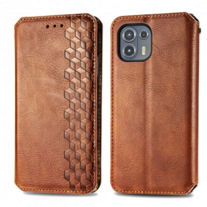 Læder Cover Motorola Edge 20 Lite Telefon Etui Imiteret Læderdiamanttekstur