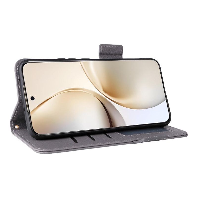 Flip Cover Realme 14 Pro Plus 5g Litchi Kunstlæder Med Rem