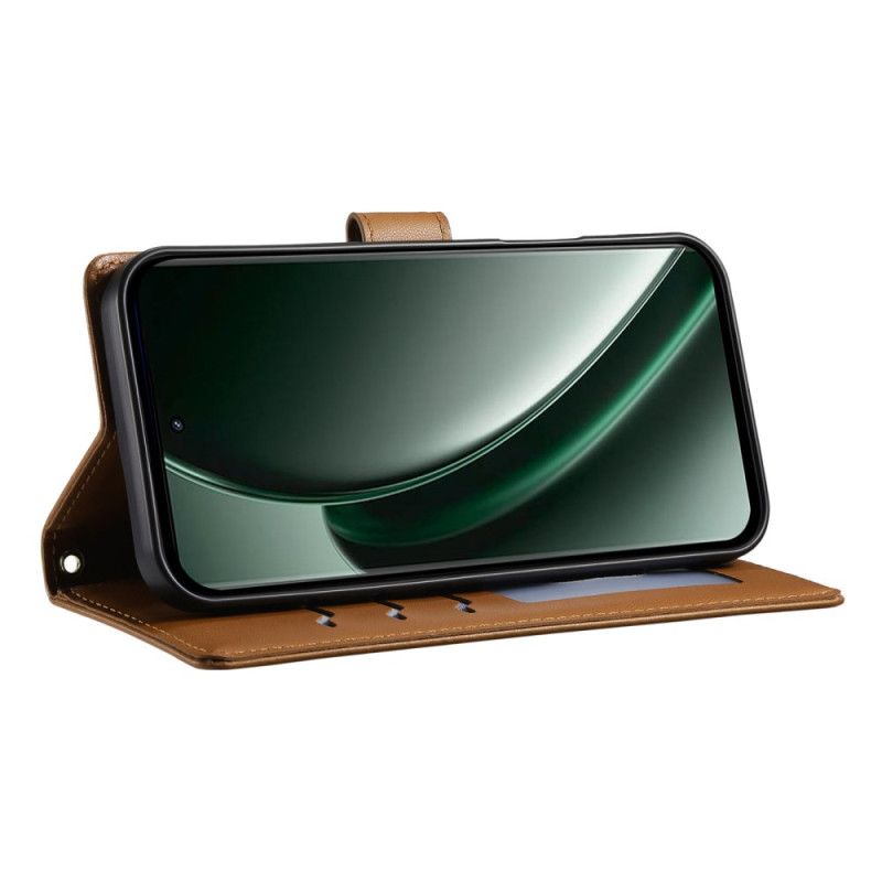 Flip Cover Realme 14 Pro Plus 5g Quiltet Med Rem Og Skulderrem