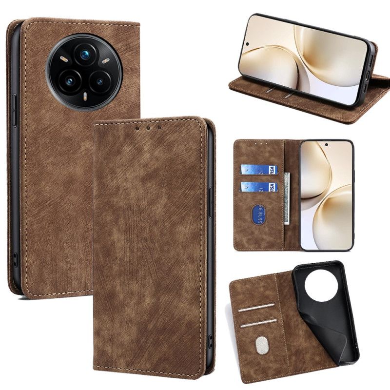 Flip Cover Realme 14 Pro Plus 5g Rfid Med Ruskindseffekt