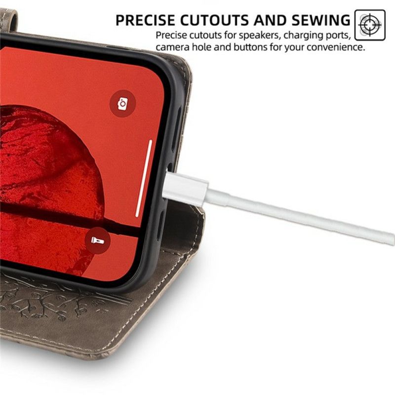 Flip Cover Realme 14 Pro Plus 5g Snor Med Træ Og Hjort