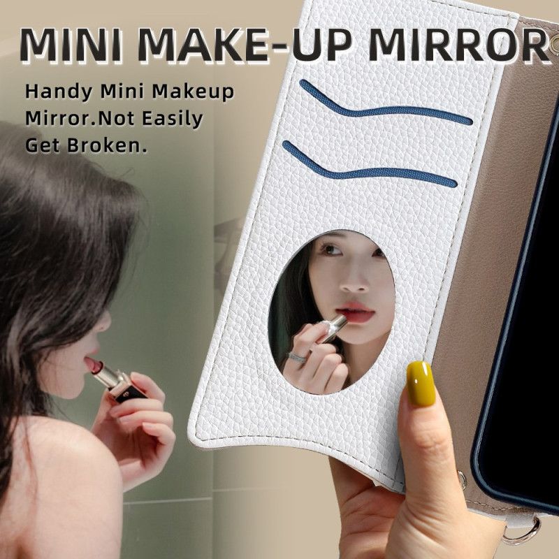 Flip Cover Realme 14 Pro Plus 5g Spejl Og Kæde