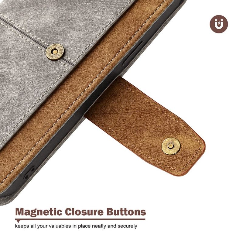 Flip Cover Til Realme 14 Pro Plus 5g Rfid-blokering I Vintage Design