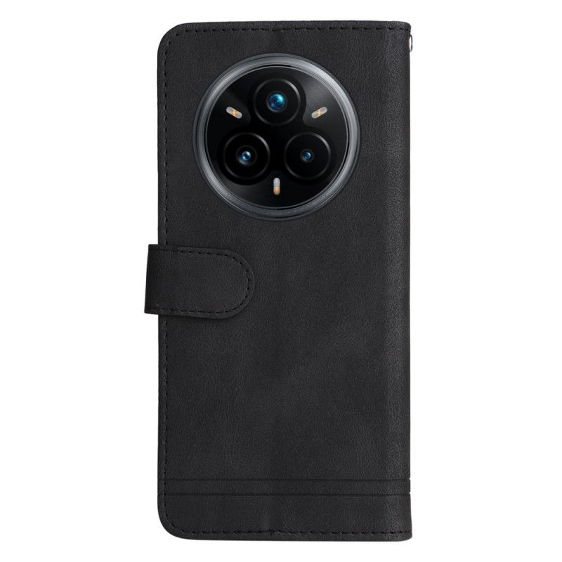 Flip Cover Til Realme 14 Pro Plus 5g Vintage-effekt Med Nitte