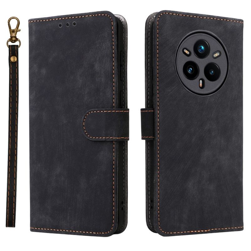 Læder Cover Realme 14 Pro Plus 5g Ruskindseffekt Med Rfid-beskyttelse