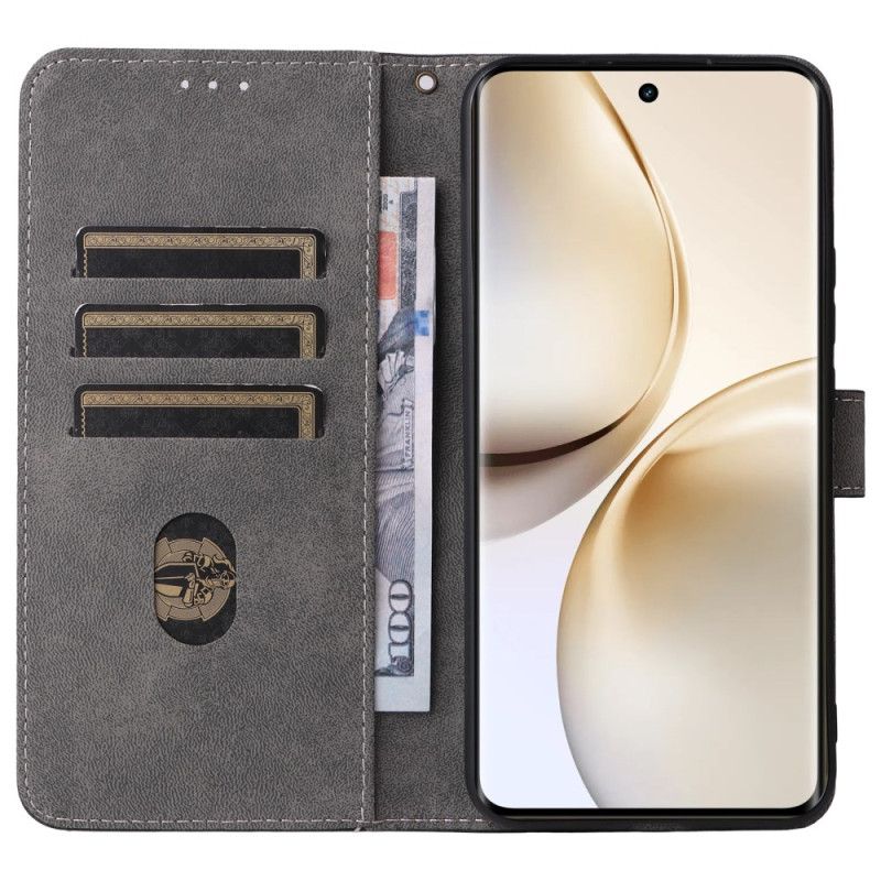 Læder Cover Realme 14 Pro Plus 5g Ruskindseffekt Med Rfid-beskyttelse