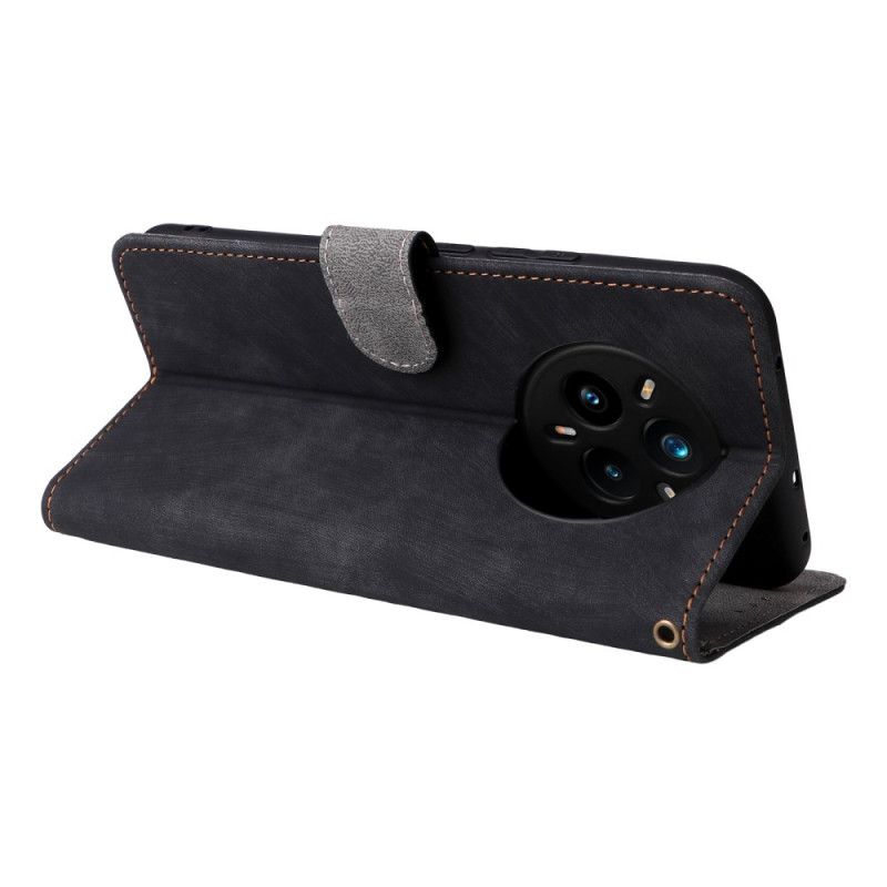 Læder Cover Realme 14 Pro Plus 5g Ruskindseffekt Med Rfid-beskyttelse