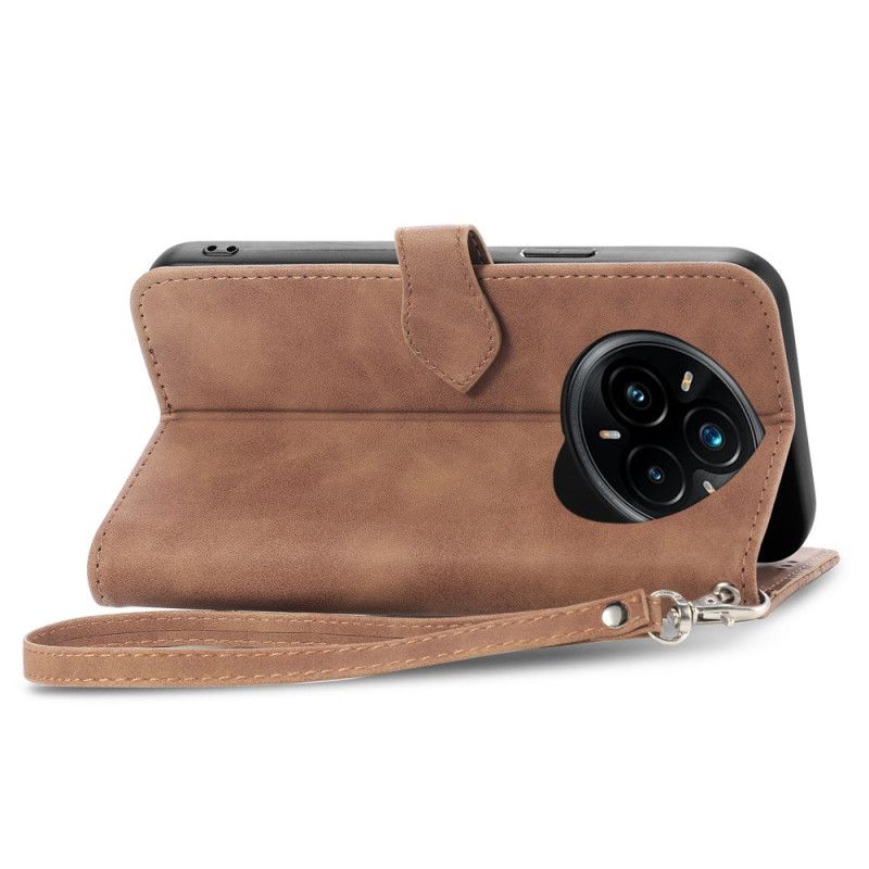 Læder Cover Realme 14 Pro Plus 5g Telefon Etui Blondemønster Med Ruskindseffekt