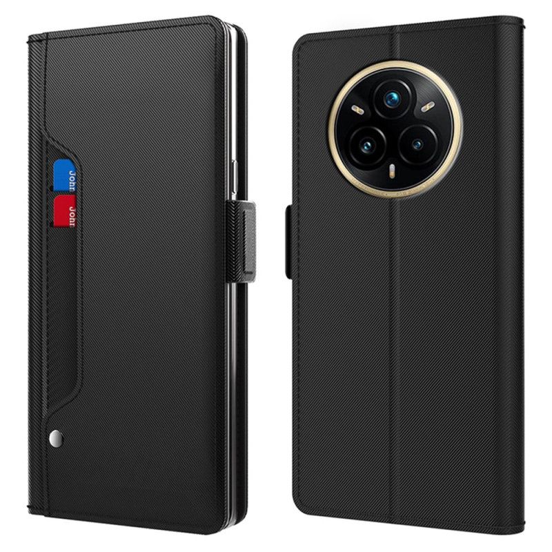 Læder Cover Realme 14 Pro Plus 5g Telefon Etui Spejl Og Aftagelig Kortholder