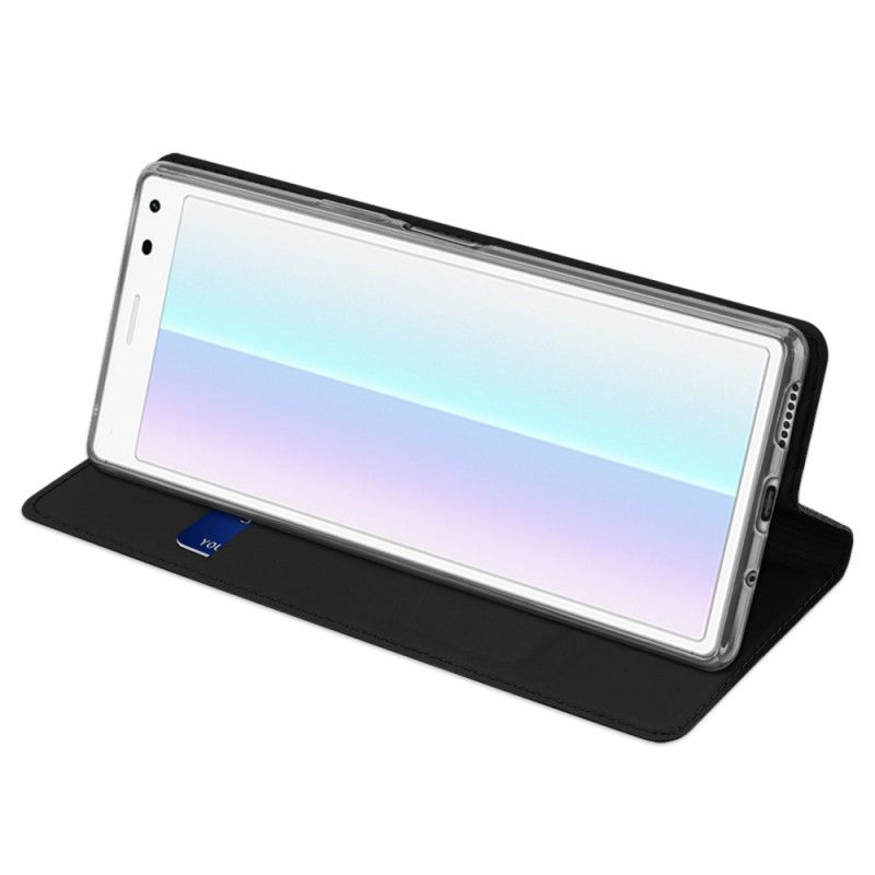 Læder Cover for Sony Xperia 8 Sort Dux Ducis Pro Serie Hud