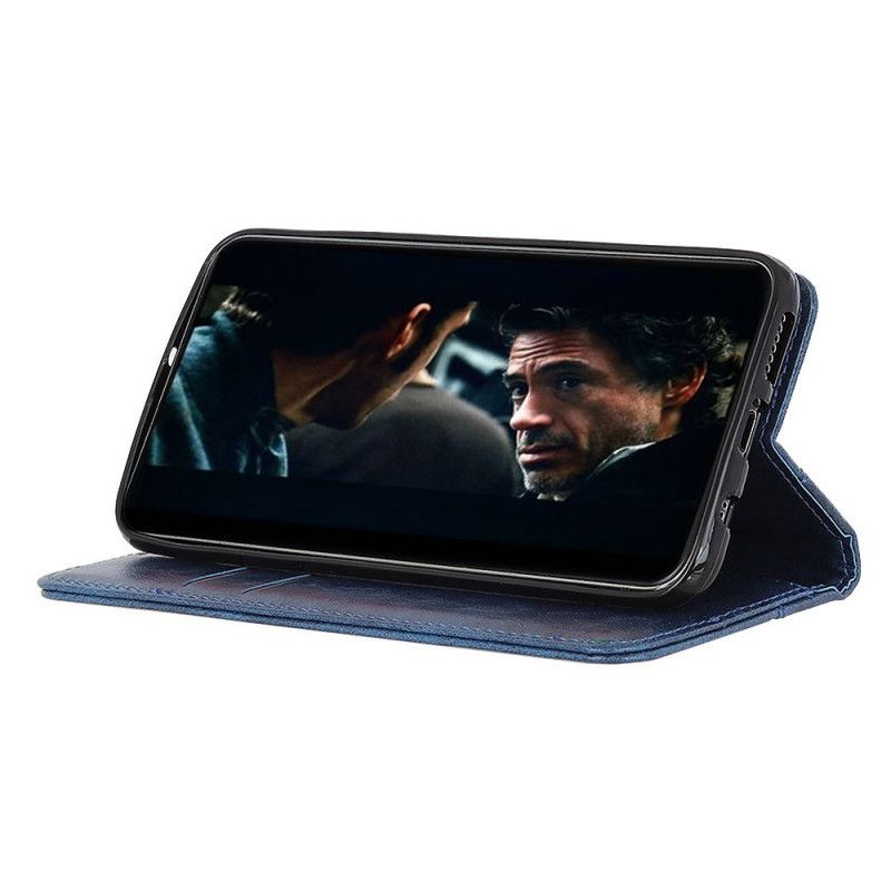Læder Cover Sony Xperia 8 Rød Version Af Vintage Nitte