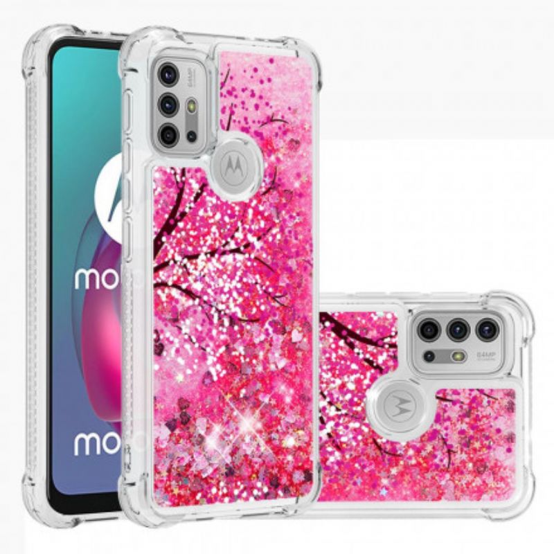 Cover Moto G30 / G10 Telefon Etui Glittertræ