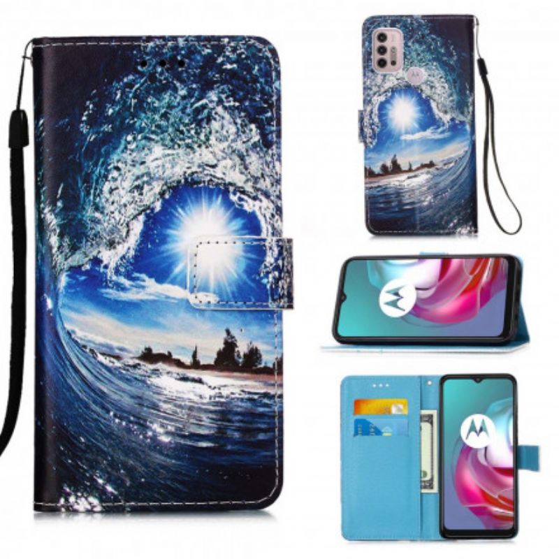 Flip Cover Moto G30 / G10 Elsker The Wave