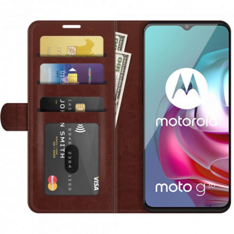 Flip Cover Til Moto G30 / G10 Lædereffektdesign