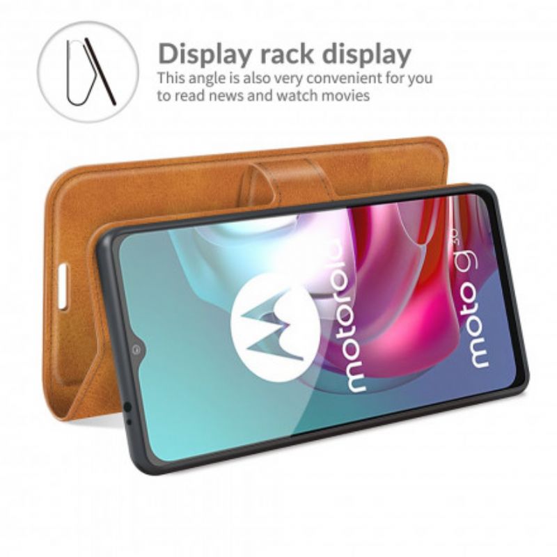 Læder Cover Moto G30 / G10 Telefon Etui Magnetisk Lås
