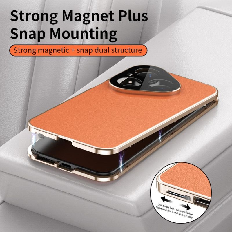 Cover Huawei Pura 80 Læderdesign Og Hærdet Glas Skærmbeskytter