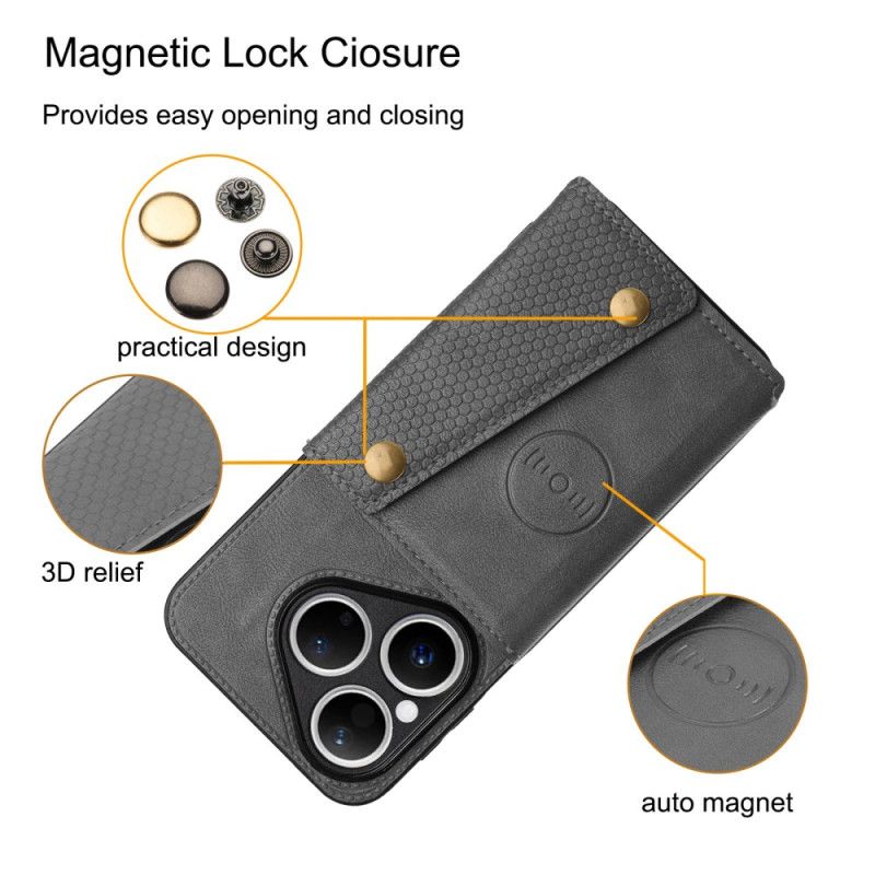 Cover Til Huawei Pura 80 Lædereffekt Kortholder