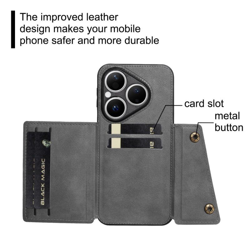 Cover Til Huawei Pura 80 Lædereffekt Kortholder