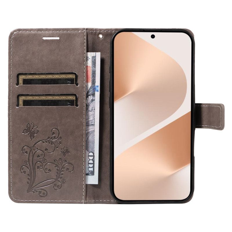 Flip Cover Til Huawei Pura 80 Store Sommerfugle