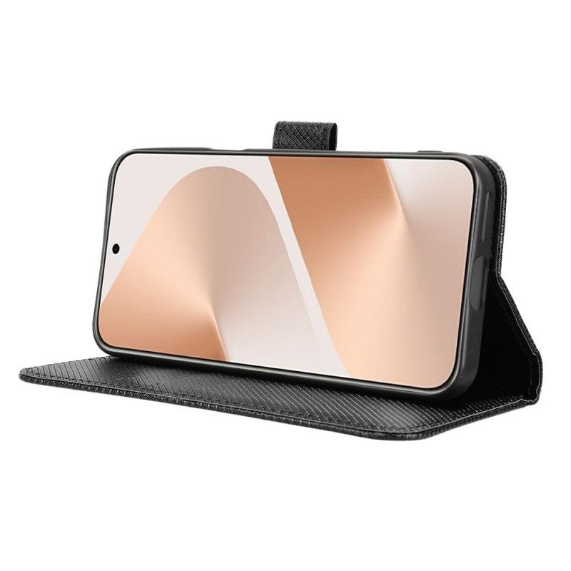 Læder Cover Huawei Pura 80 Telefon Etui Diamanttekstur