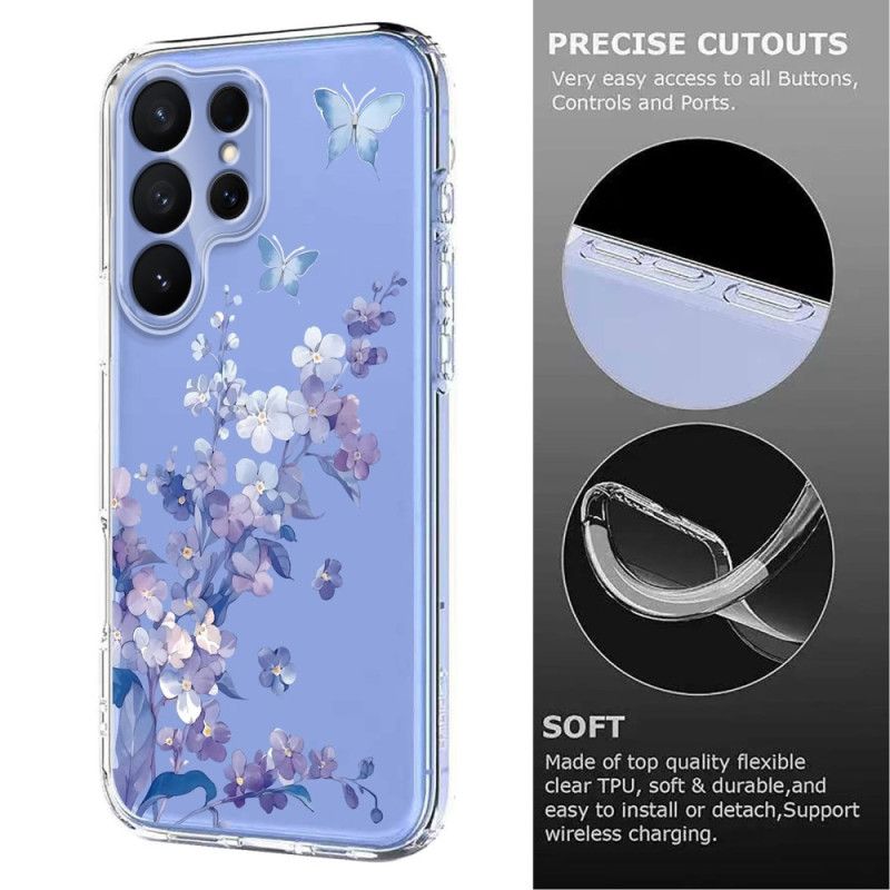 Cover Samsung Galaxy S26 Ultra Sommerfugle Og Blomster
