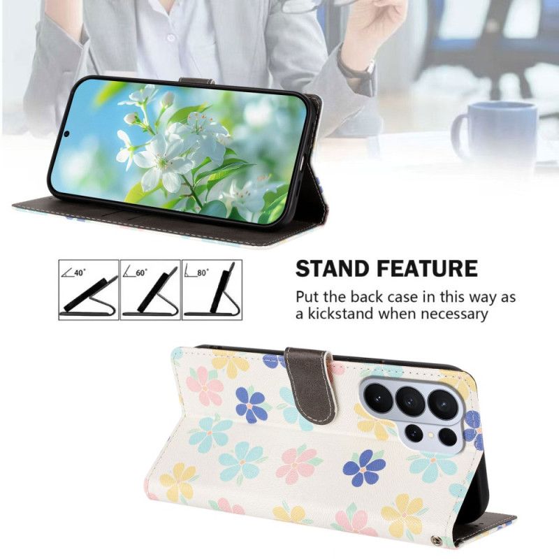 Flip Cover Samsung Galaxy S26 Ultra Farverige Blomster