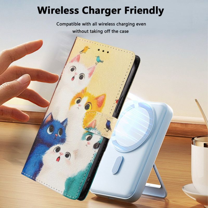 Flip Cover Samsung Galaxy S26 Ultra Farverige Katte