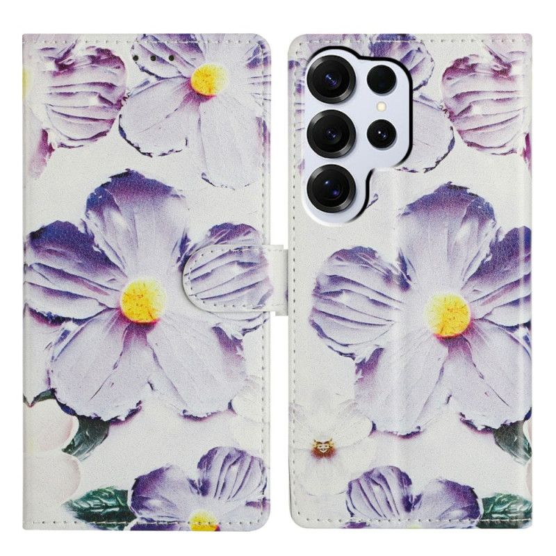 Flip Cover Samsung Galaxy S26 Ultra Lilla Blomster