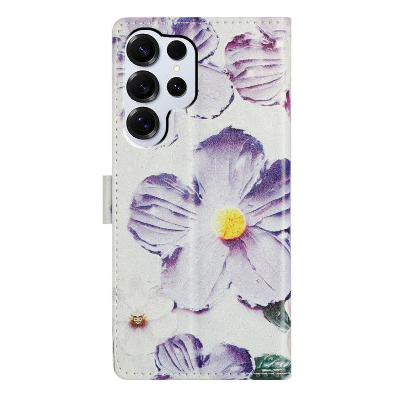 Flip Cover Samsung Galaxy S26 Ultra Lilla Blomster