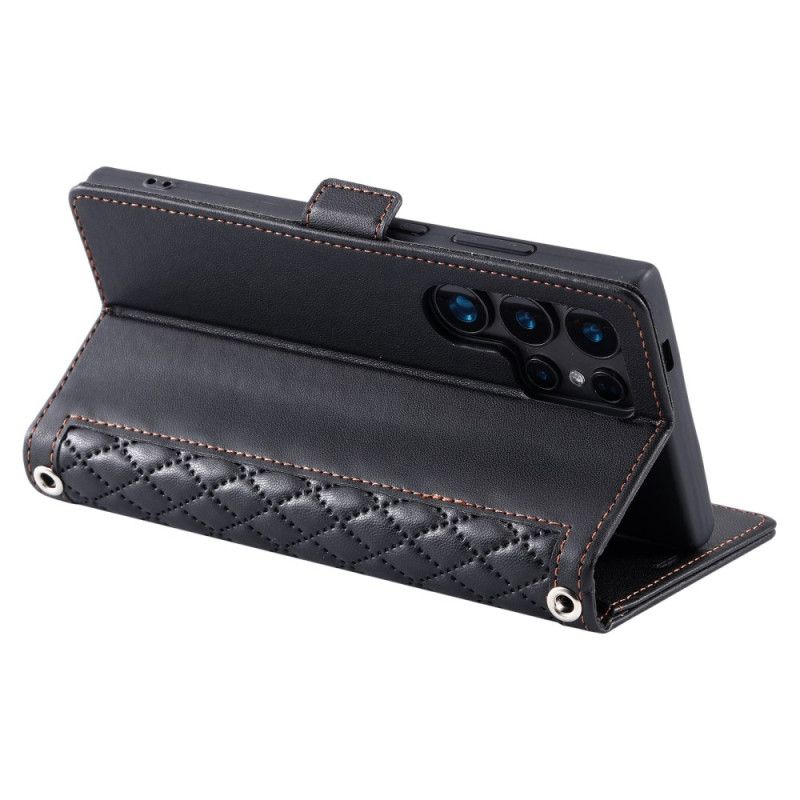 Flip Cover Samsung Galaxy S26 Ultra Quiltet Med Rem