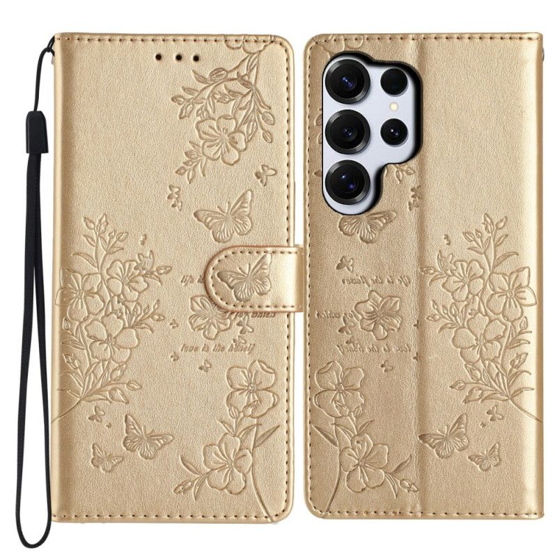 Flip Cover Til Samsung Galaxy S26 Ultra Blomstersommerfugle