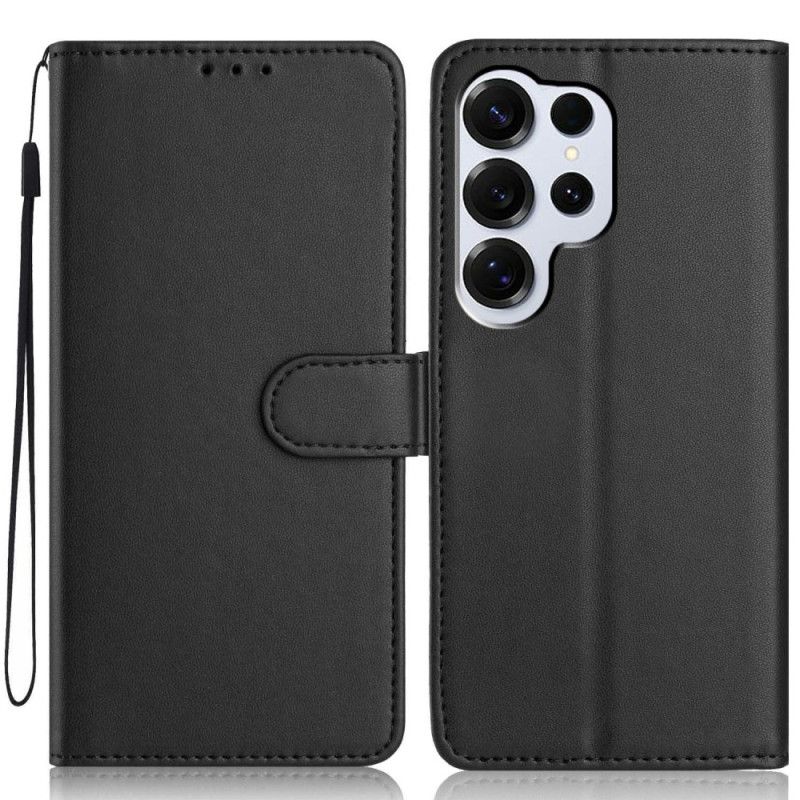 Læder Cover Samsung Galaxy S26 Ultra Telefon Etui Ensfarvet