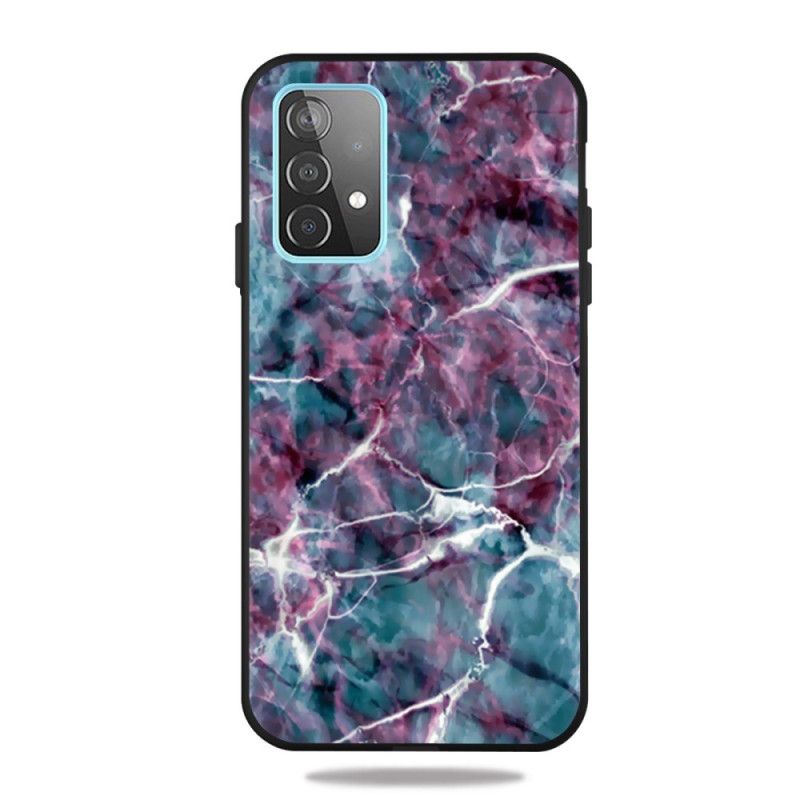Cover Samsung Galaxy A52 4G / A52 5G Mobilcover Lilla Marmor
